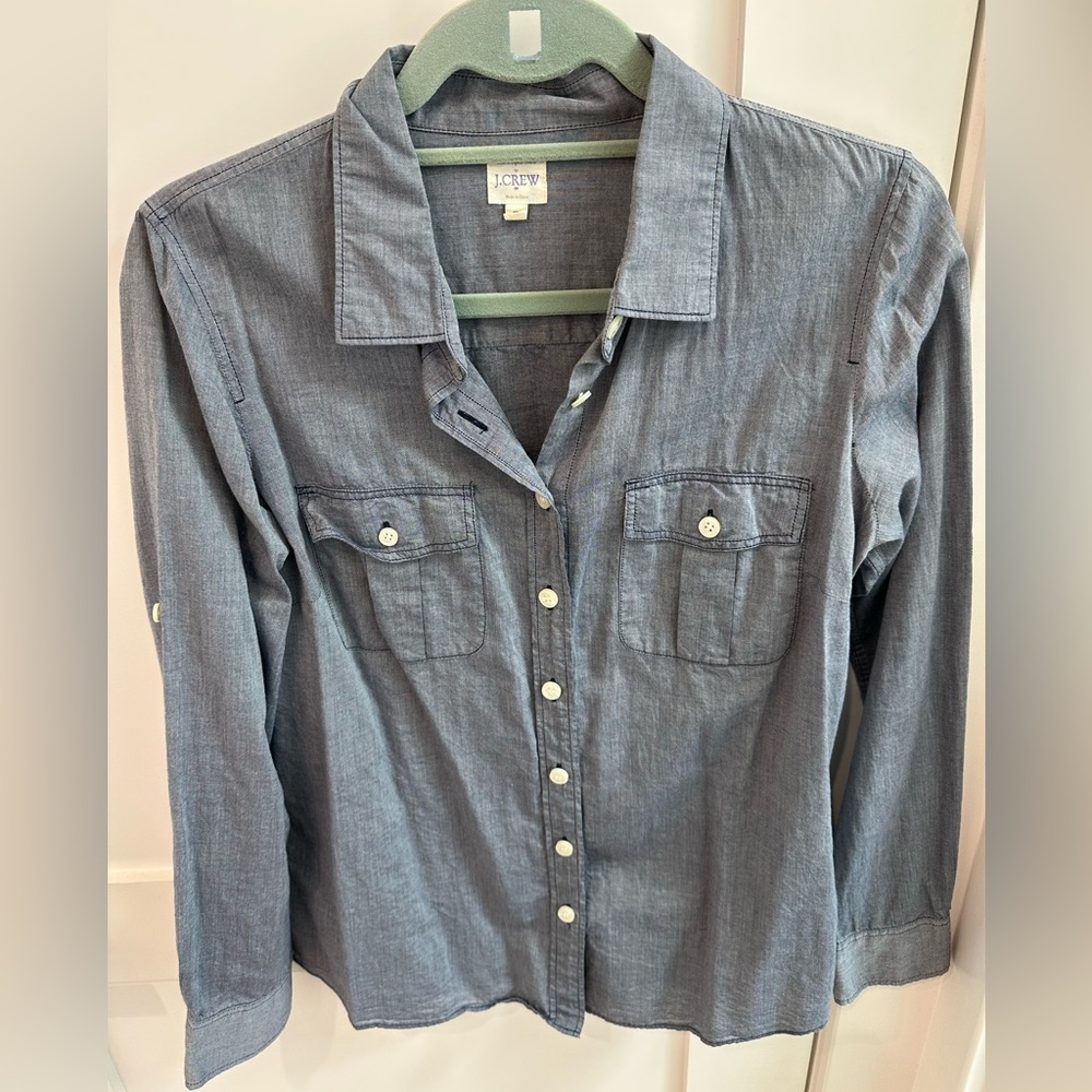J. Crew Chambray Button-Up Shirt